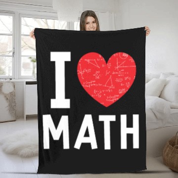 Discover I Love Math Heart Math Fleece Blankets