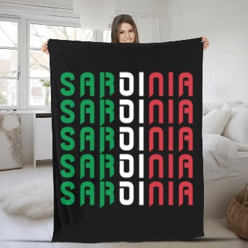 Discover Sardinia Italy Flags Design Fleece Blankets