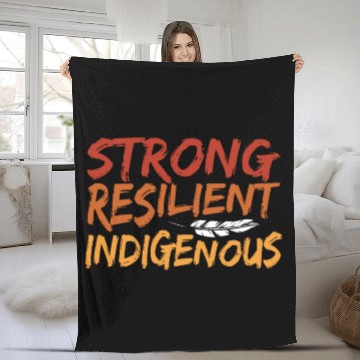 Discover Strong Resilient Indigenous Americans Anti Fleece Blankets