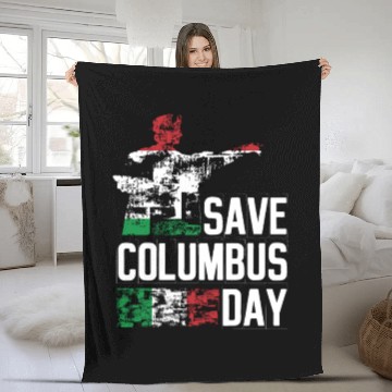 Discover Save Columbus Day Christopher Columbus Americas Fleece Blankets