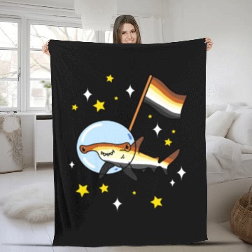 Discover Gay Bear Hammerhead Shark In Space Gay Bear Pride Fleece Blankets