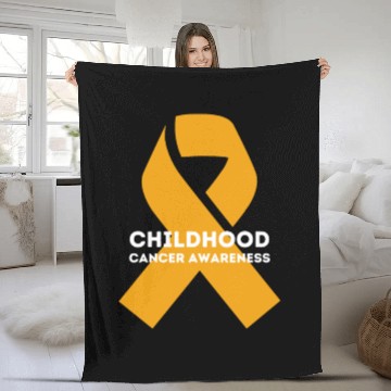 Discover Childhood Cancer Awareness Ribbon Fleece Blankets