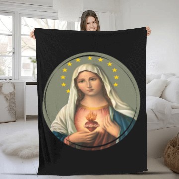 Discover Virgin mary madonna maria ave maria catholic bibel Fleece Blankets