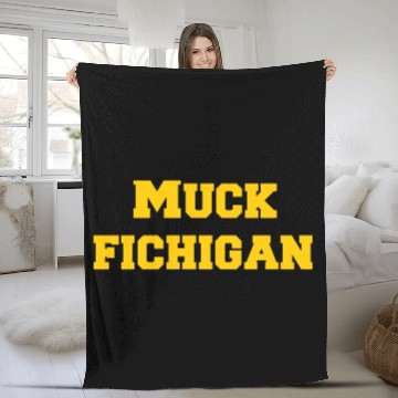 Discover Muck Fichigan Longsleeve Fleece Blankets Funny Michigan Fleece Blankets