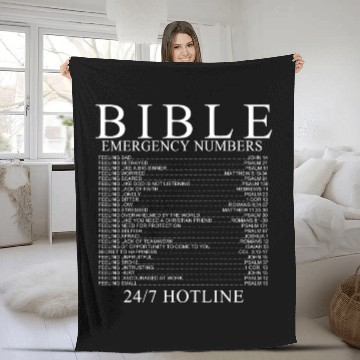 Discover Bible Emergency Numbers Fleece Blankets