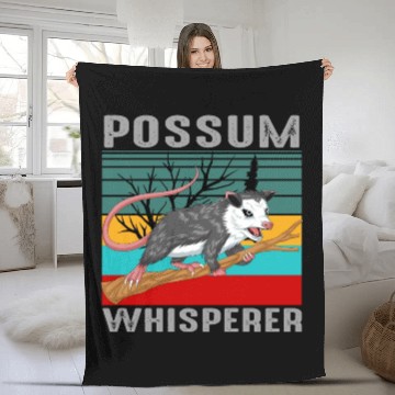 Discover opossum Whisperer Fleece Blankets