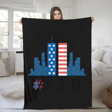 Discover #fjb - F.J.B - Pro America For Joe Biden Fleece Blankets