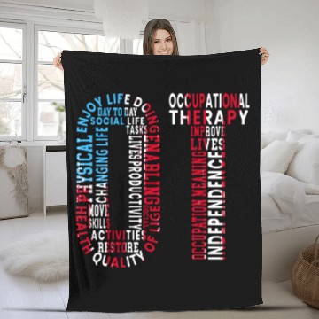 Discover OT Occupational Therapy Medical Healthcare Fleece Blankets