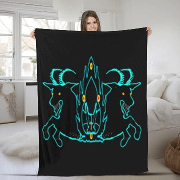 Discover black goat Fleece Blankets
