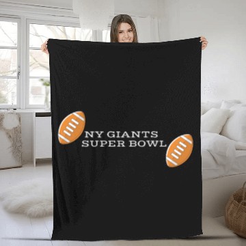 Discover ny giants super bowl Fleece Blankets