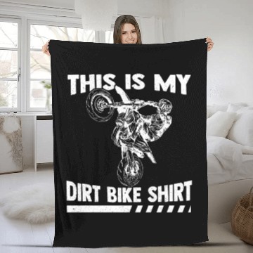 Discover Dirt Bike MX Motocross Supercross Fleece Blankets