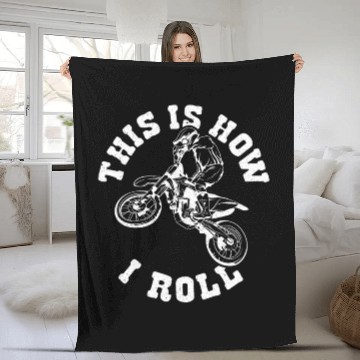 Discover Dirt Bike MX Motocross Supercross Fleece Blankets