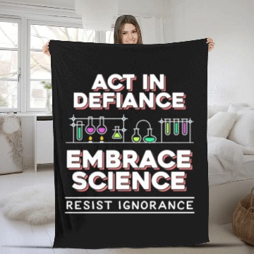 Discover Embrace Science Teacher Apparel Fleece Blankets