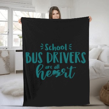 Discover Schoolbus driver, school bus driver Fleece Blankets