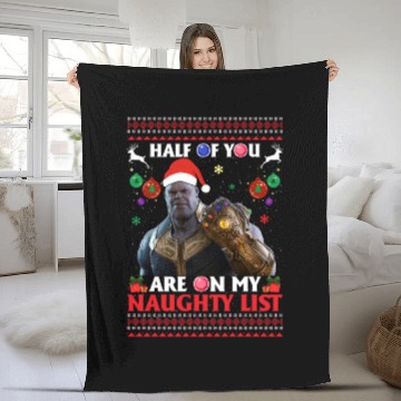 Discover Funny Thanos Christmas Fleece Blankets