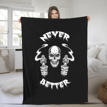 Discover Never Better Skeleton Fleece Blankets