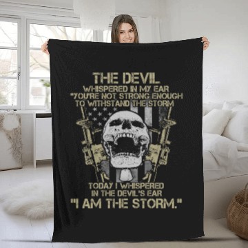 Discover the devil whispered in my ear Fleece Blankets