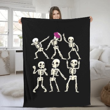 Discover Halloween Dancing Skeleton Fleece Blankets