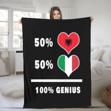 Discover Italy and Albania Genius / Gift Fleece Blankets