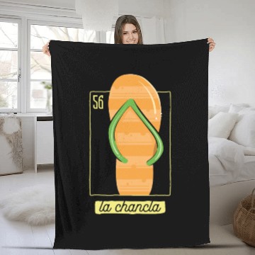 Discover Loteria Cards Mexican Lottery Bingo La Chancla Fleece Blankets