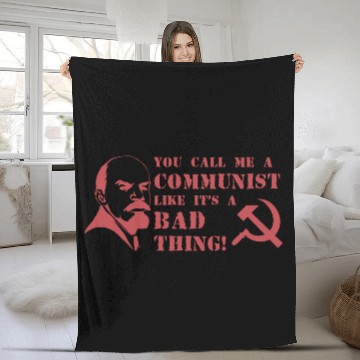 Discover Lenin Communism Communist USSR Soviet Union Fleece Blankets