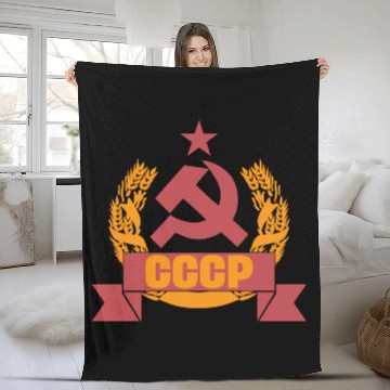 Discover USSR coat of arms Soviet Union Russia gift Fleece Blankets