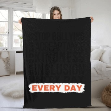 Discover Unity Day Orange Anti Bullying Choose Kindness Kid Fleece Blankets