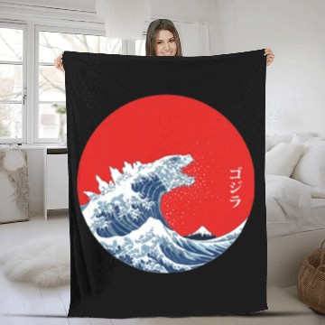 Discover Great Wave Off Kanagawa Circle Fleece Blankets