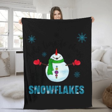 Discover Take time to chase snowflakes winter gifts Fleece Blankets