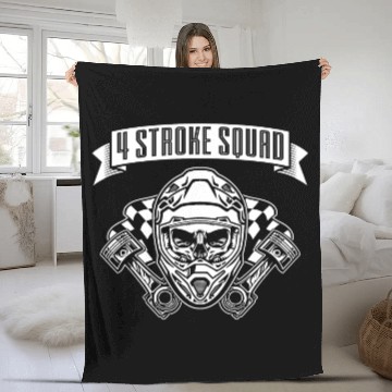 Discover Dirt Bike MX Motocross Supercross Fleece Blankets