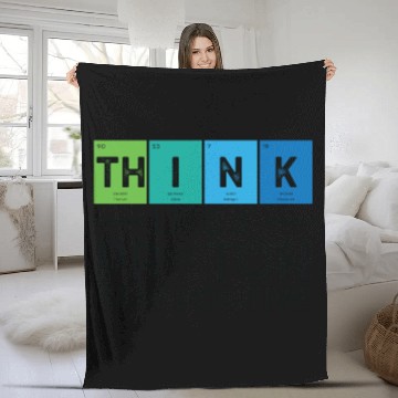 Discover Think Like A Proton And Stay Positive Science Fleece Blankets