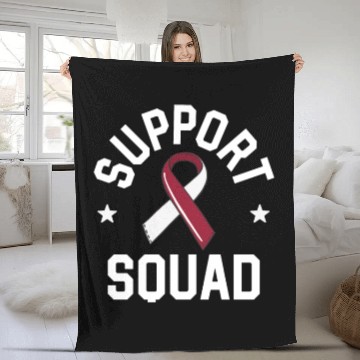 Discover Oral Cancer Support Squad Head And Neck Cancer Fleece Blankets