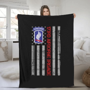 Discover 173rd Airborne Brigade US Army Veteran Fleece Blankets