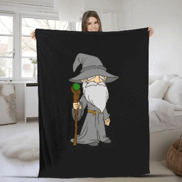 Discover The Adventuring Wizard Fleece Blankets