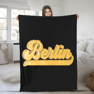 Discover Golden Berlin Bling Bling Logo Fleece Blankets