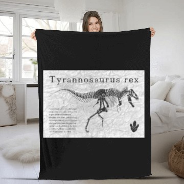 Discover Dinosaur / Tyrannosaurus rex - vintage design Fleece Blankets