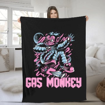 Discover gas monkey Fleece Blankets