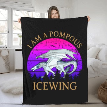 Discover Wings Of Fire I Am A Pompous Icewing Vintage Fleece Blankets
