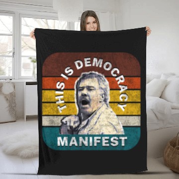 Discover Democracy Manifest | Vintage Retro Fleece Blankets