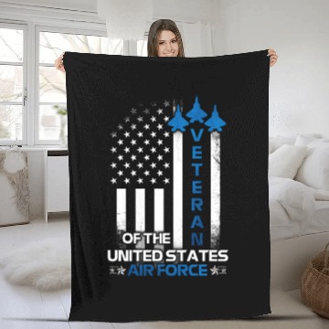 Discover Veteran Air Force Proud Army Veterans Day Fleece Blankets