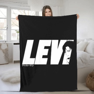 Discover Levi Ackerman (リヴァイ・アッカーマン) Fleece Blankets