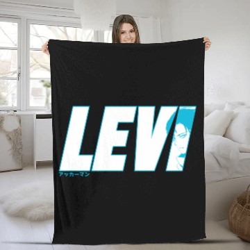 Discover Levi Ackerman (リヴァイ・アッカーマン) - Blue Fleece Blankets