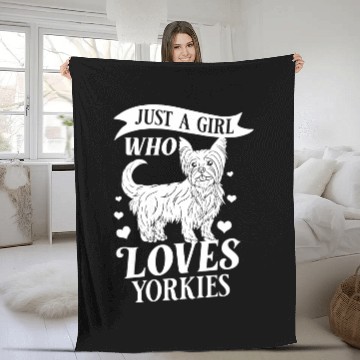 Discover Yorkshire Terrier Dog Puppies Owner Lover Fleece Blankets