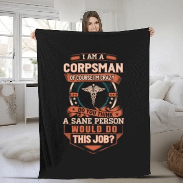 Discover Insane Corpsman Fleece Blankets