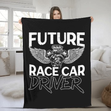 Discover Future Race Car Driver Racer Drag Racing Speed Fleece Blankets