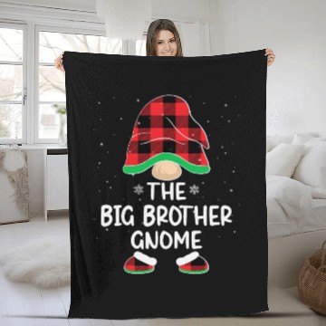 Discover Christmas The Big Brother Gnome Buffalo Plaid Xmas Fleece Blankets