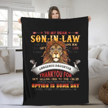 Discover Son-In-Law Quote Fleece Blankets