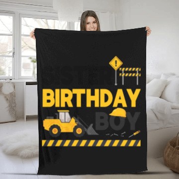 Discover Construction Birthday Sister Fleece Blankets