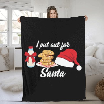 Discover I Put Out For Santa - Funny Cookies Lovers Fleece Blankets