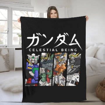 Discover GUNDAM 00 Celestial Being Fleece Blankets